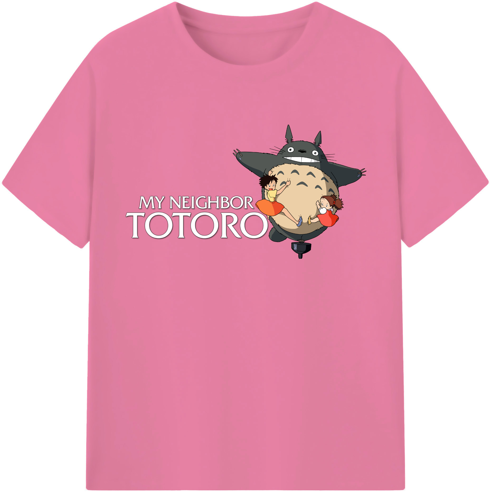 （画像用） となりのトトロ 草壁メイ 草壁サツキ My Neighbor Totoro Satsuki Kusakabe Mei Kusakabe 綿100％半袖Tシャツ（フロントプリント）